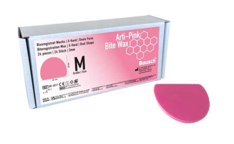 Arti-Pink Bite Wax pink oval M 3mm 24St