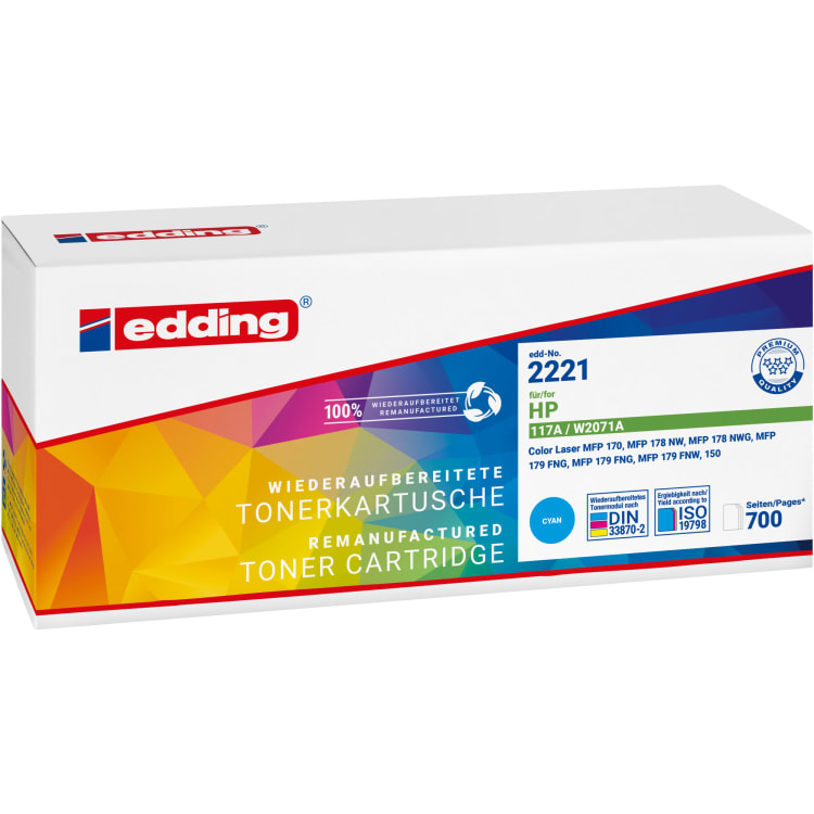 edding toner compatible with HP W2071A cyan