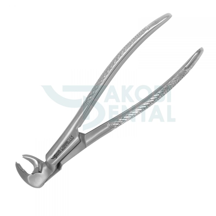 Extracting Forceps # 22.5R right, non-slip beaks, Satin Finish Design, stainless steel