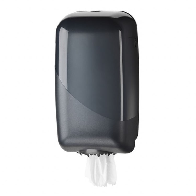 KURTT Poetspapier Rol Dispenser Mini Centerfeed Zwart/Wit Kunstof