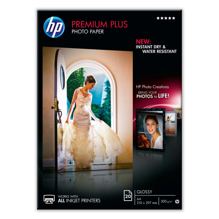 HP photo paper Premium Plus A4 300 g 20 sheets white