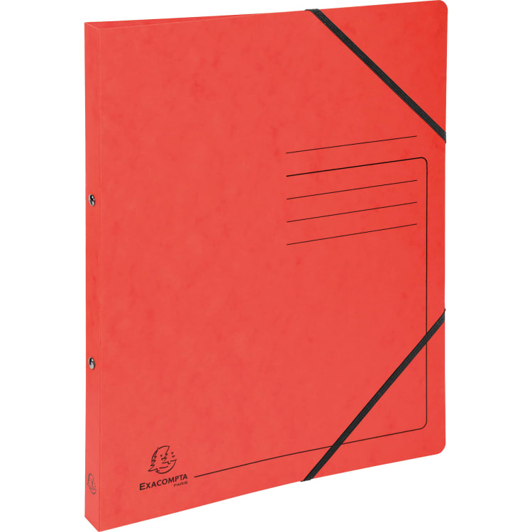 Exacompta ring file A4 2 rings cardboard red