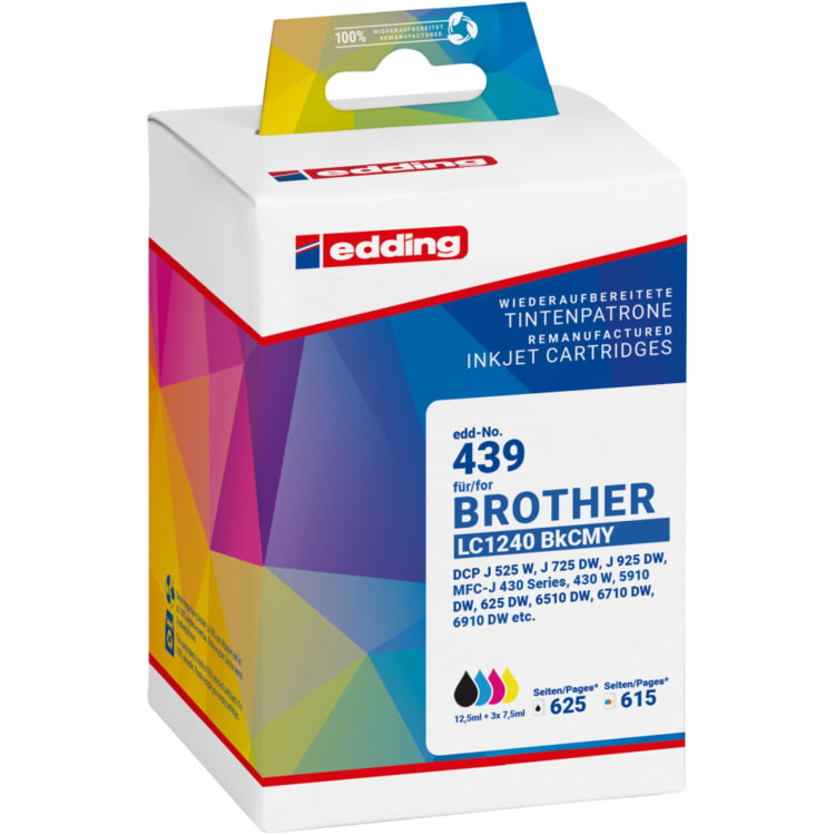 edding ink cartridge compatible with Brother LC1240 black/cyan/magenta/yellow 4 pieces