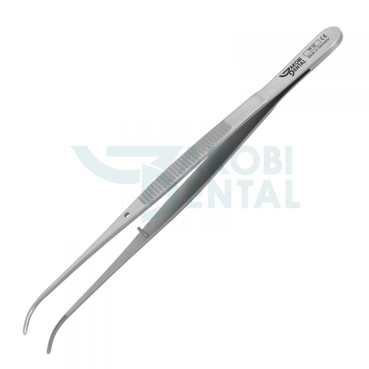 Tissue pliers Semkin-Taylor TP 32, ca. 125mm, curved, anatomical beaks, stainless steel