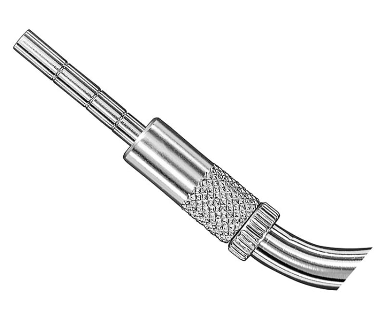 Bone Condenser, bajonettfÃ¶rmiger Schaft, Spitze konkav, 3, 3 mm Durchm., zylindrisch mit stufenlos v