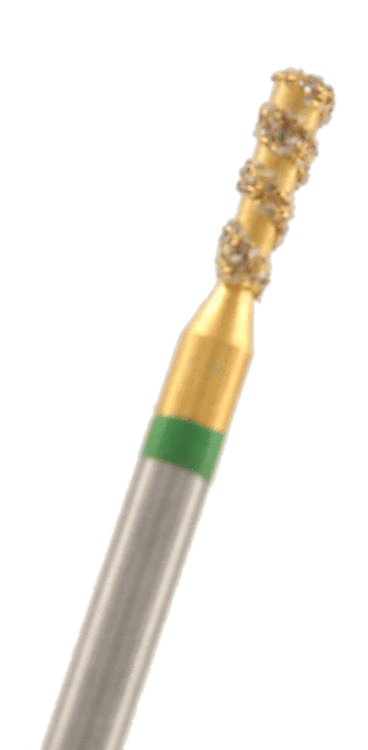 ZD-Spiral-Diamant Birne lang Körnung: Grün (grob, 1 Packung á 5 Stück)