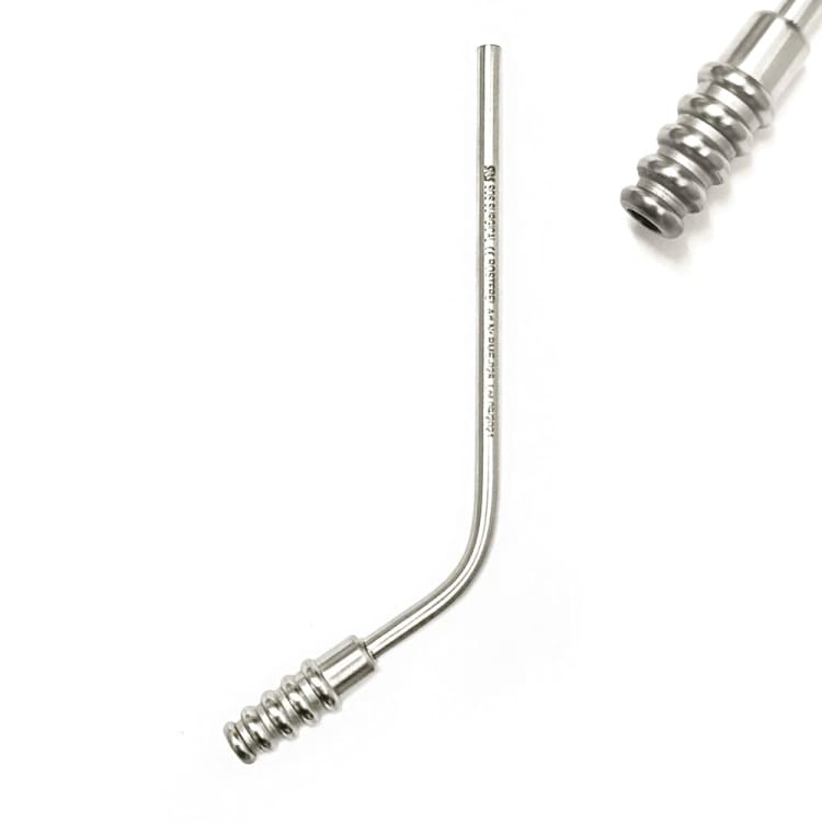 Suction Tube, Cylindrical, Luer, Knee-Bent