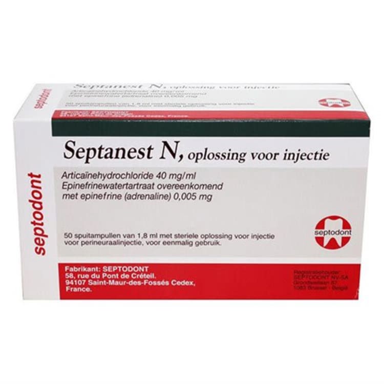 Septanest N Injvlst Patroon 1,7ml