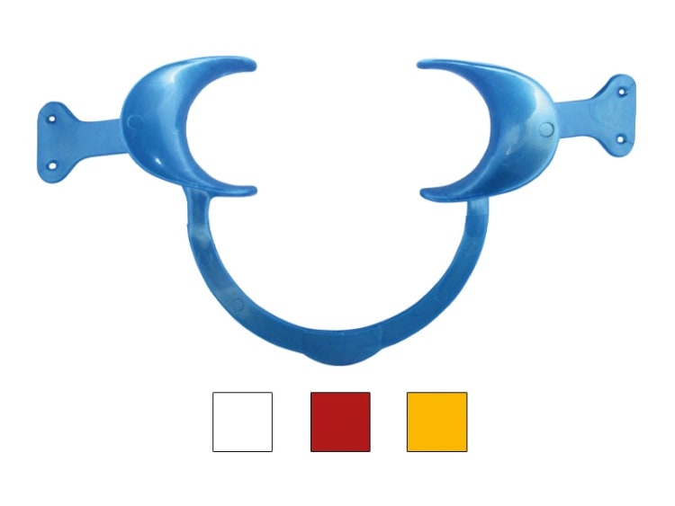 Wangenhalter mit seitlichen Griffen, klein, rot