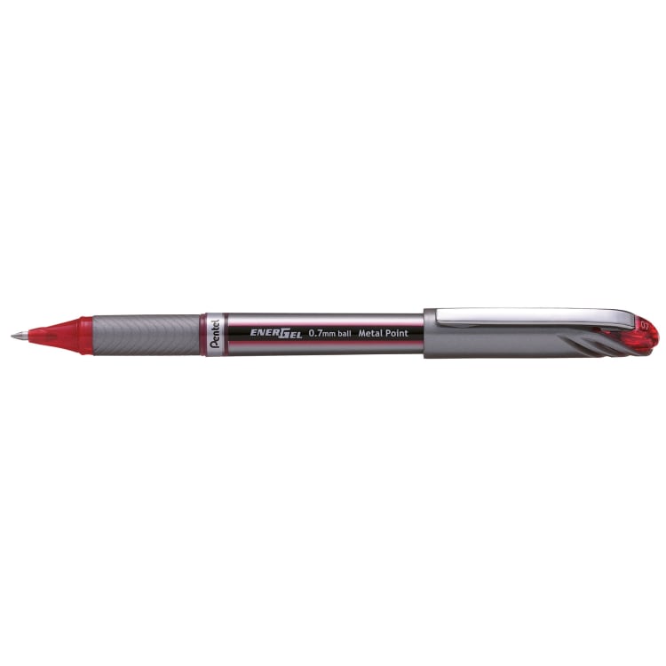 Pentel gel pen EnerGel 0.35 mm capped red