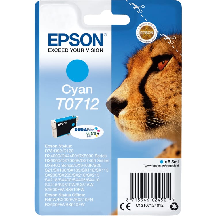 Epson ink cartridge T0712 5.5 ml cyan