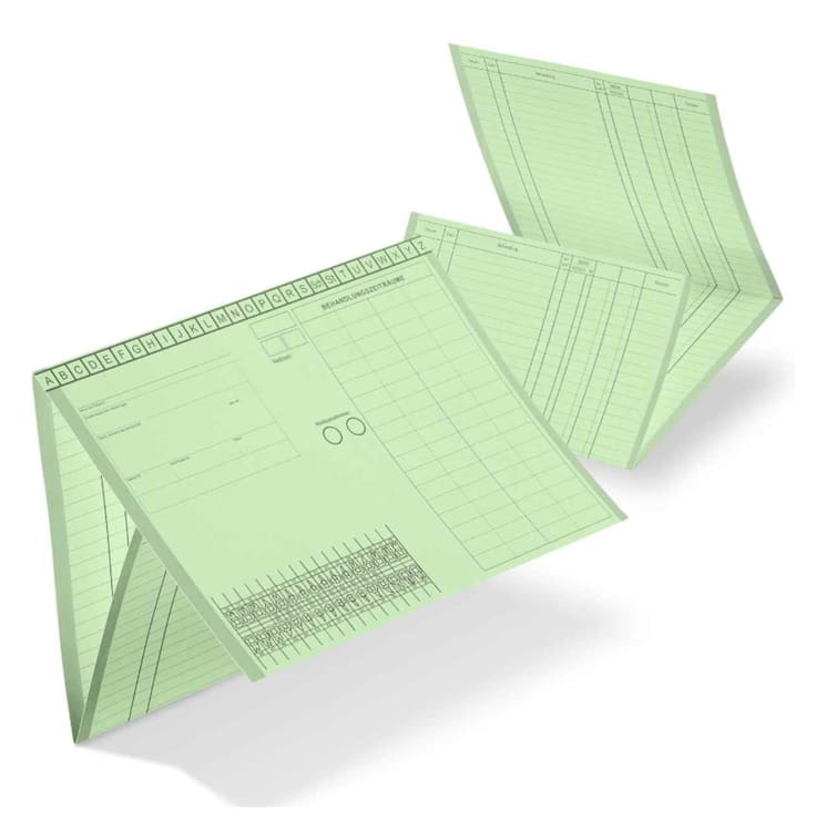 Kartei-Faltmappe A5 grün 100St