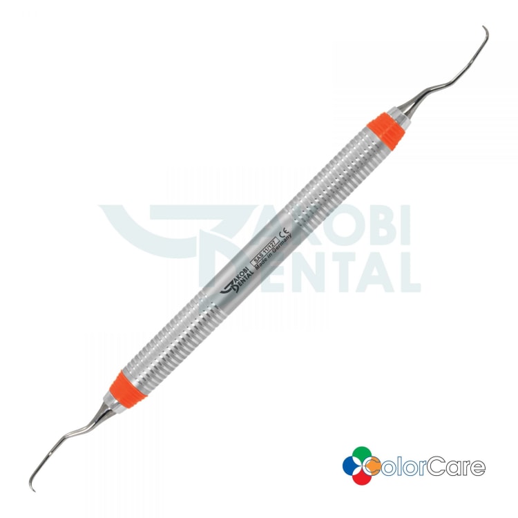 Gracey Curette 11/12, MINI, ColorCare handle # 7, Colour: orange, stainless steel