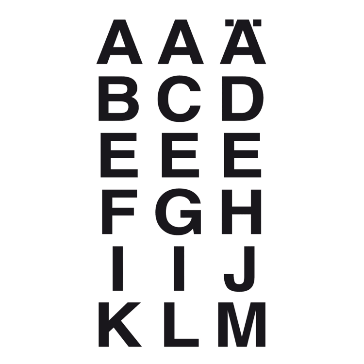 Herma letters 20x20 mm A-Z weatherproof 36 pieces black/white