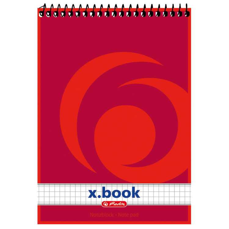 Herlitz notepad A7 50 sheets squared white