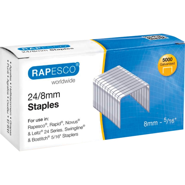Rapesco staples 24/8 mm 5,000 pieces