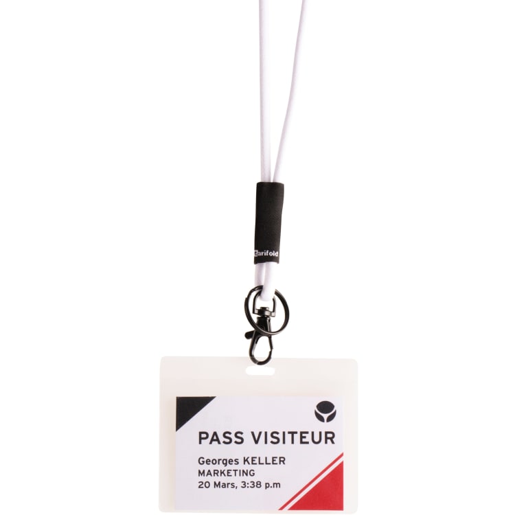 Djois name badge 30 pieces transparent