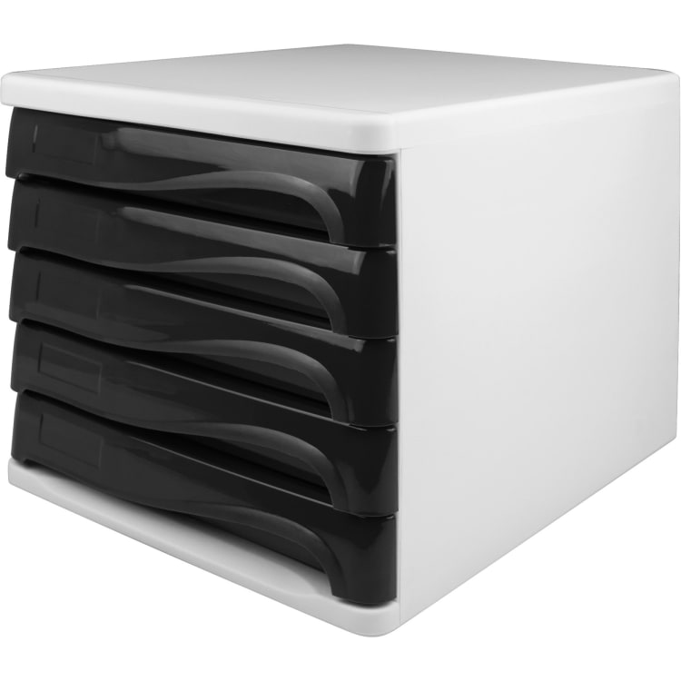 helit drawer unit economy A4-C4 light grey/black