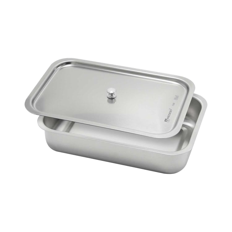 Universal tray made of stainless steel (0.9 litre), 230 x 155 x 50 mm