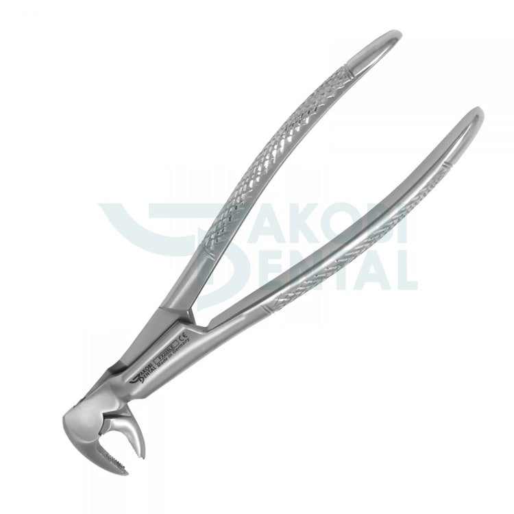Extracting Forceps # 22.5L left, non-slip beaks, Satin Finish Design, stainless steel