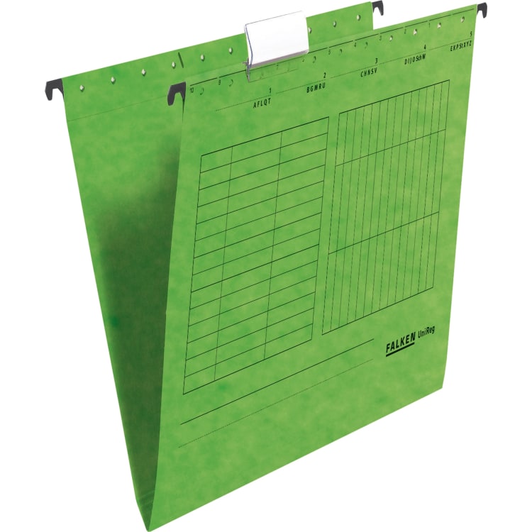 Falken suspension folder open at side 5 pieces green