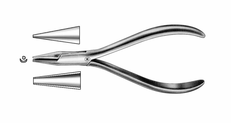 Hohlkehl Ösenformzange 135mm/0,7