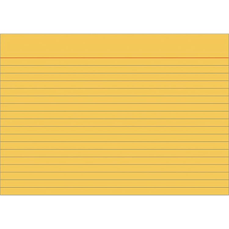 Brunnen index card A7 ruled 100 pieces orange