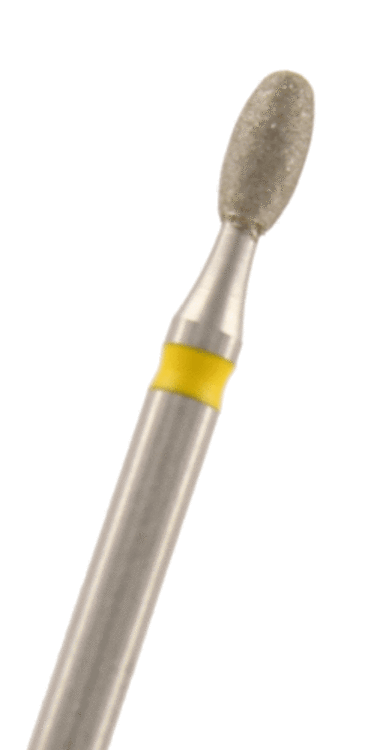 Diamant Eiform Körnung: Gelb (extra-fein, 1 Packung á 5 Stück)