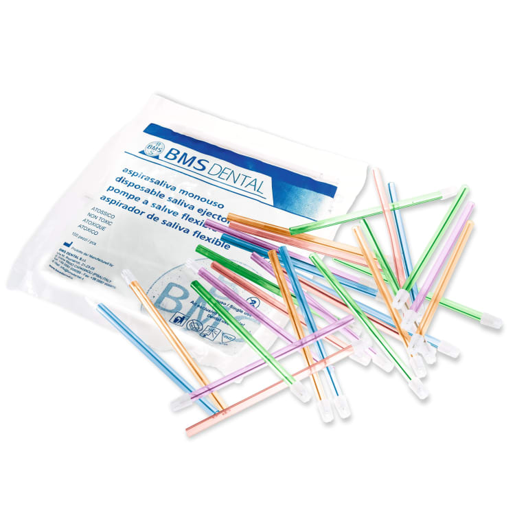BMS Dental Speekselzuigers Flexibel 15 cm (100 st.) - Div. Kleuren