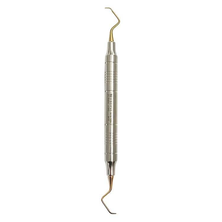 Gracey Curettes, Anatomical Hollow Handle Ø10 mm, Titanium Coated, 175 mm, Fig. 9-10