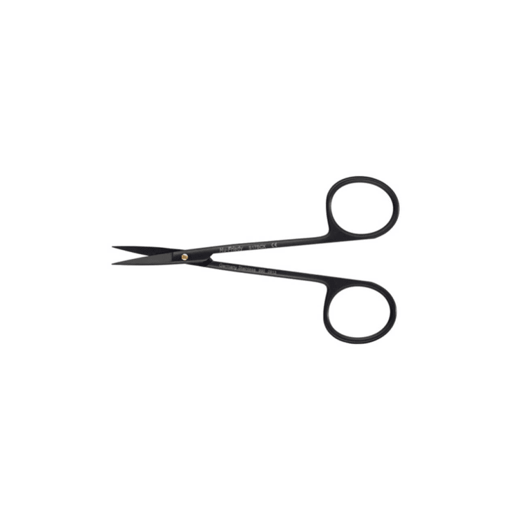 Schere Iris ger./schmal SC Black L.