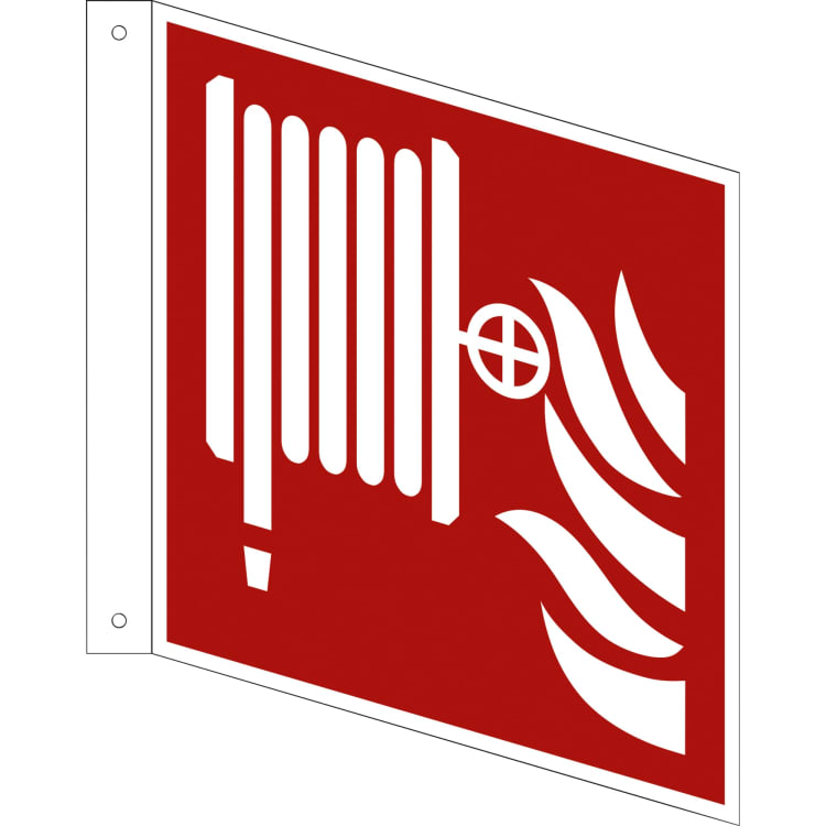 Information sign fire hose flag ISO 7010/F002
