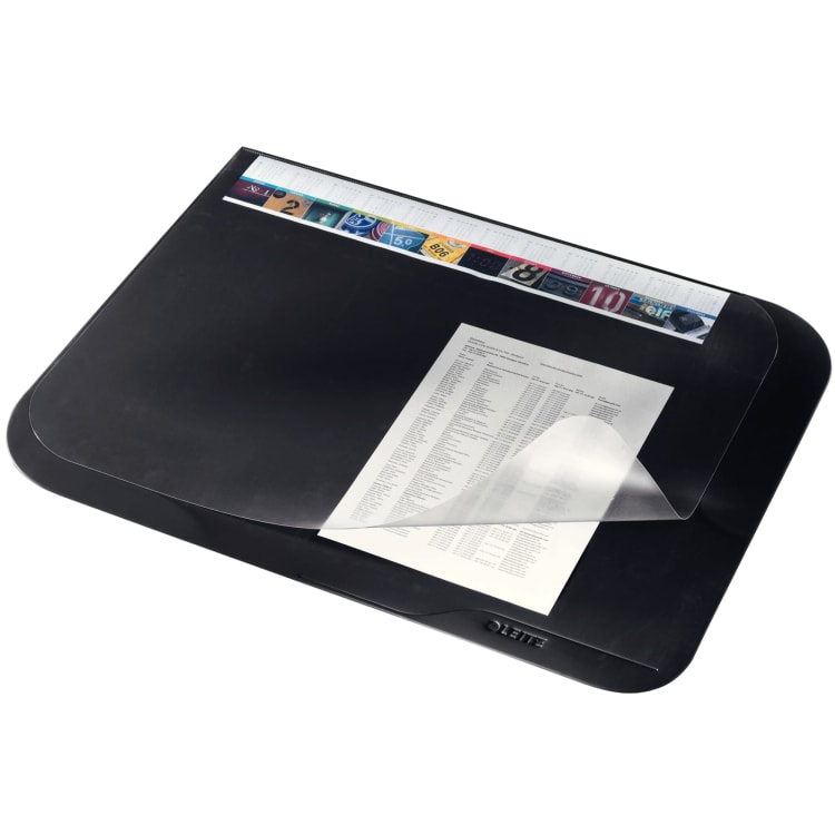 Leitz desk pad 65x50 cm with cover PVC black