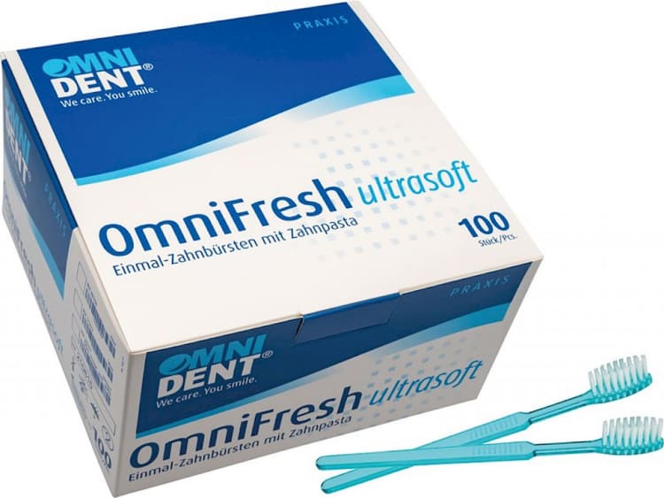 Omnident Omnifresh Ultrasoft Disposable Toothbrushes Mint Green