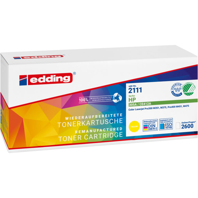 edding toner compatible with HP CE412A yellow