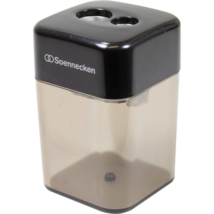 Soennecken canister sharpener double metal sharpener black/transparent