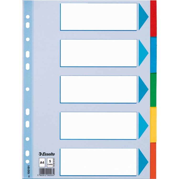 Esselte index divider set A4 5 tabs