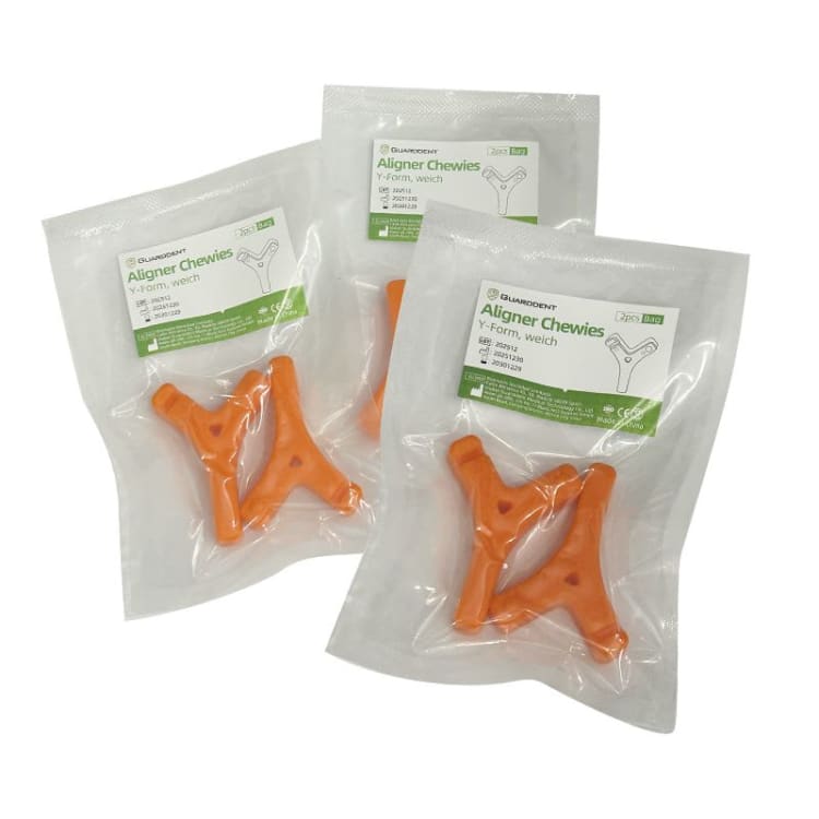 Aligner Chewies Y-Shape, Soft, Orange Flavor (2 pcs)