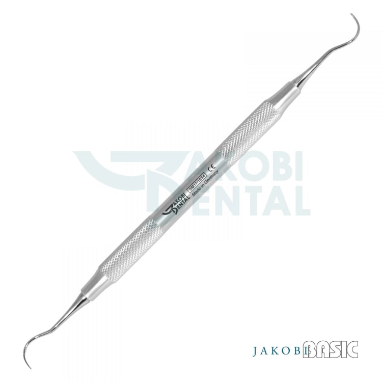 Universal curette McCall SM 17S/18S, JakobiBasic handle # 4, stainless steel 