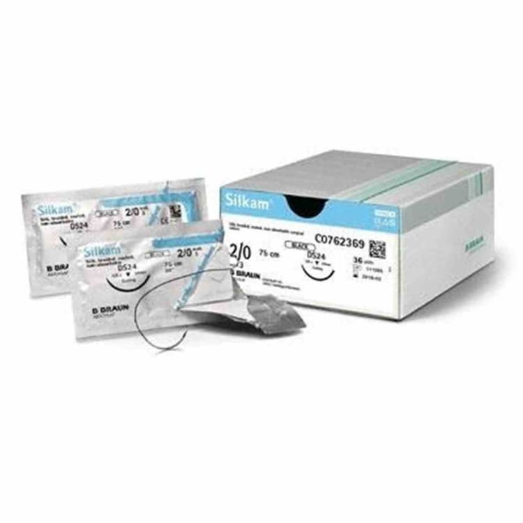 Silkam schwarz HS15 5/0 45cm 3Dtz