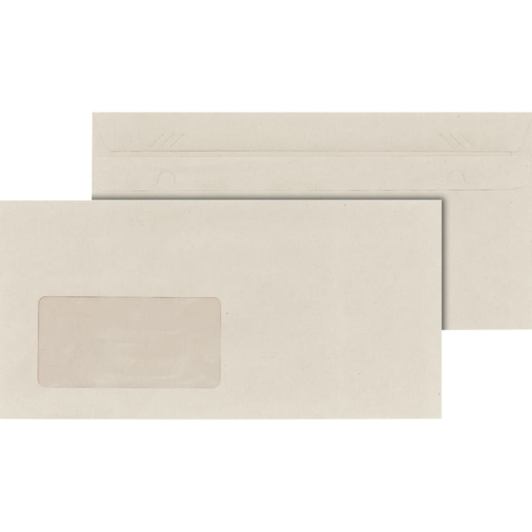 MAILmedia envelope DL with window self-adhesive 1,000 pieces grey