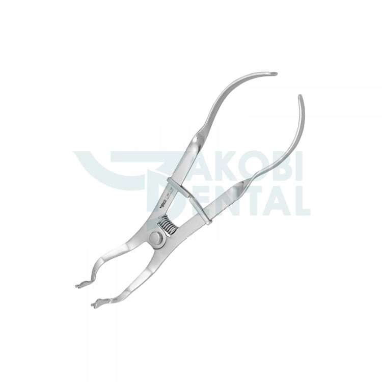 Rubber Dam Forceps RDF Ivory, incl. Spring & Lock, total length 175mm, stainless steel