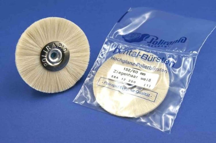 Schmalbürste AK Ziege weiß Ø60mm