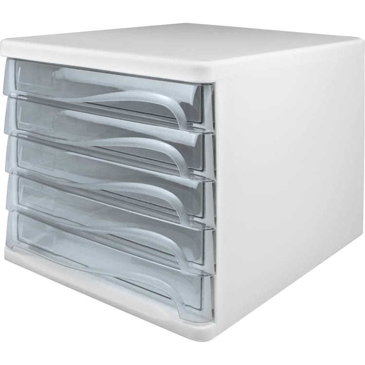 helit drawer unit economy A4-C4 light grey/crystal clear