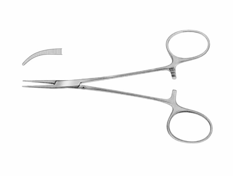 Arterienklemme 125mm Micro gebogen