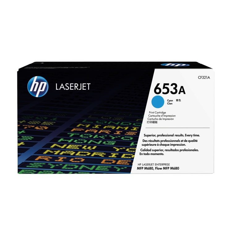 HP toner 653A 16,500 pages cyan