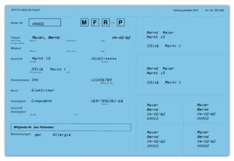 Anschriftaufkleber blau 560 100St