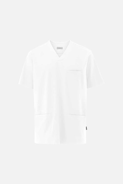 Van Laack Herren Tunic MWM-S13-P With Piped Pocket White XS