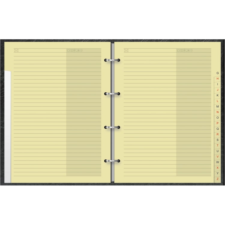 Brunnen telephone ring binder A5 A-Z black