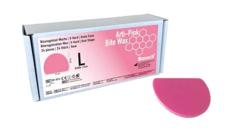Arti-Pink Bite Wax pink oval L 3mm 24St